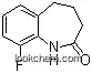 Molecular Structure of 1151397-80-6 (9-Fluoro-4,5-dihydro-1H-benzo[b]azepin-2(3H)-one)